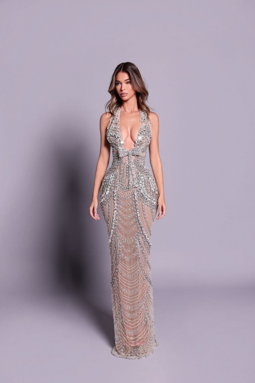sachin and babi light blue dress STARLIGHT DIAMOND GOWN