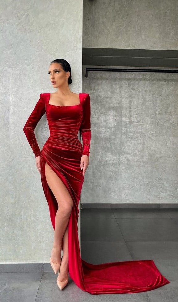 Guest Dresses Burgundy Cocktail Dress Uk LS LUXE VELVET LONG SLEEVE DRESS Guest Dresses Burgundy Cocktail Dress Uk LS LUXE VELVET LONG SLEEVE DRESS