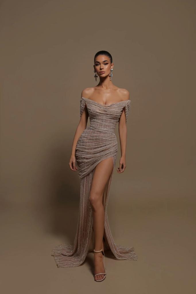 BLISSE DRAPED CORSET GOWN