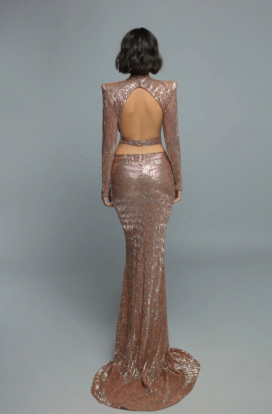 BOA SHIMMER CUT OUT GOWN