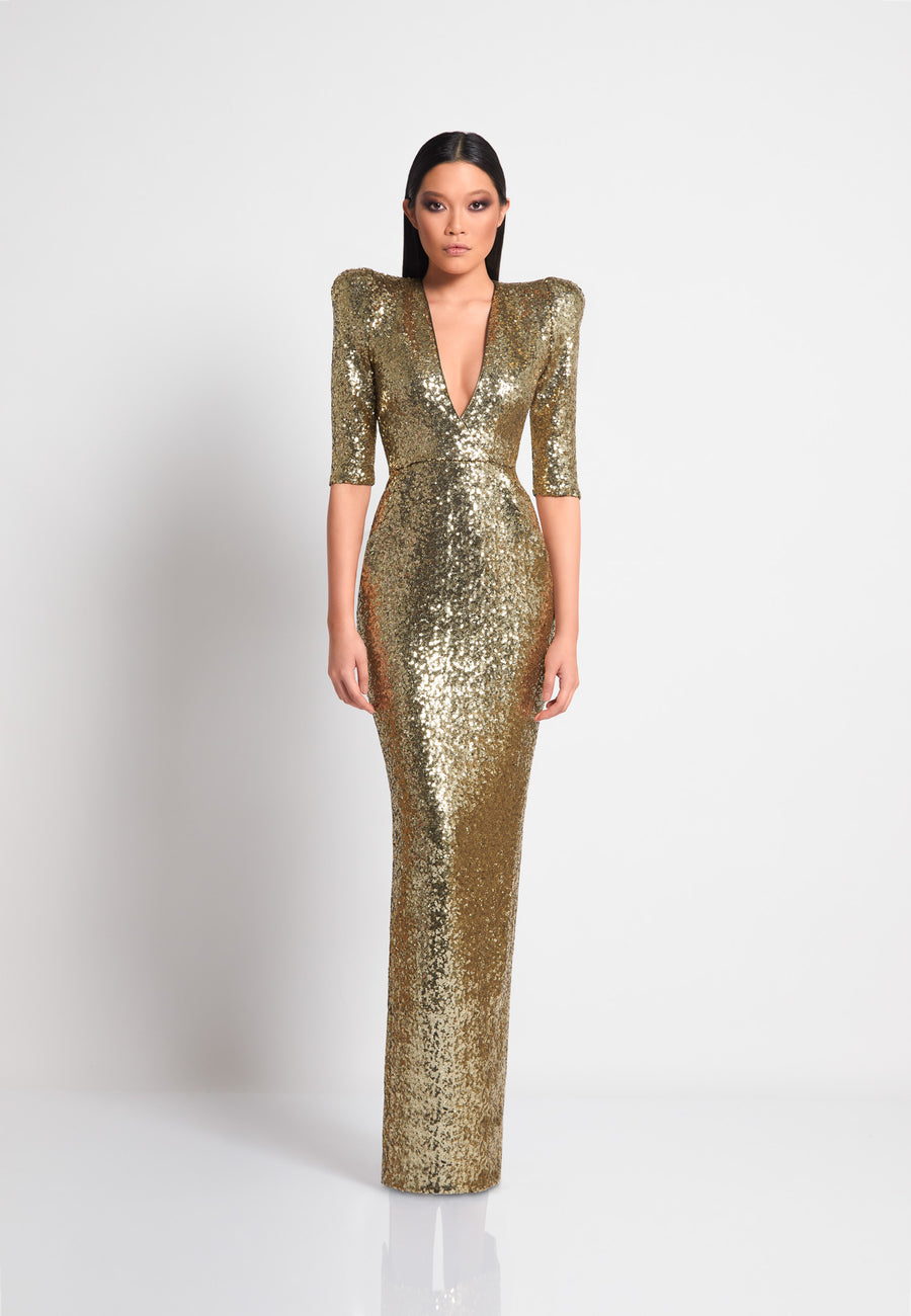 zhivago gold dress Zhivago Night Moves Dress in Gold