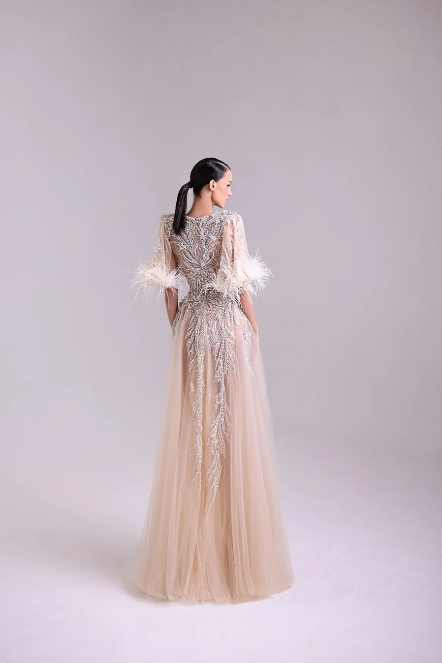 OPHELIA BEADED A LINE GOWN