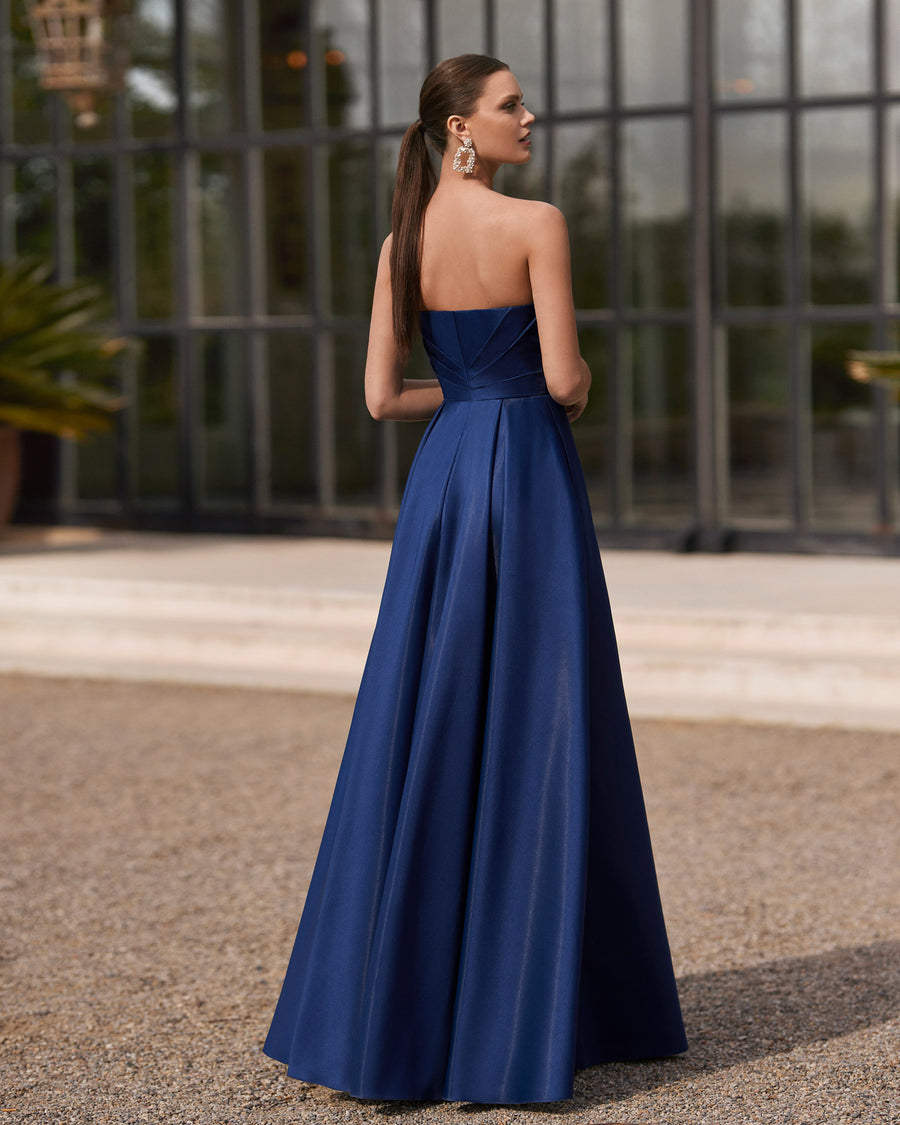 PLEATED BUST A LINE GOWN PLEATED BUST A LINE GOWN