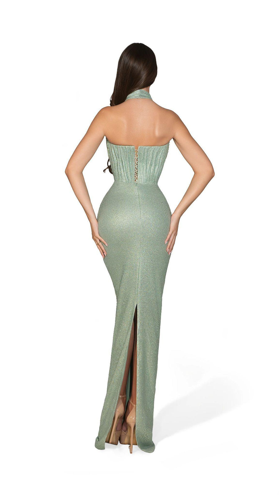 Albina Dyla - Green Jade Eclipse Formal Gown Albina Dyla - Green Jade Eclipse Formal Gown